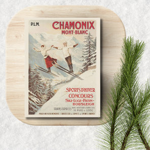 Chamonix Mont Blanc Vintage French Skiing  Postcard