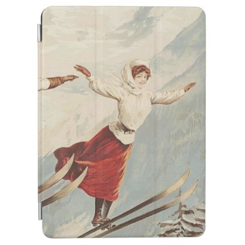 Chamonix Mont Blanc Vintage French Skiing Poster iPad Air Cover