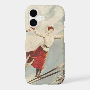 Chamonix Mont Blanc Vintage French Skiing Poster iPhone 17 Case