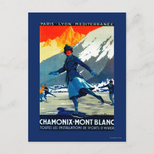 Chamonix_Mont Blanc Vintage PosterEurope Postcard