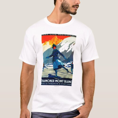 Chamonix_Mont Blanc Vintage PosterEurope T_Shirt