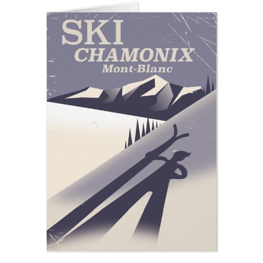 Chamonix-Mont-Blanc Vintage Ski poster (Front)