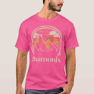 Chamonix Mountains France Hiking Outdoors Retro T-Shirt