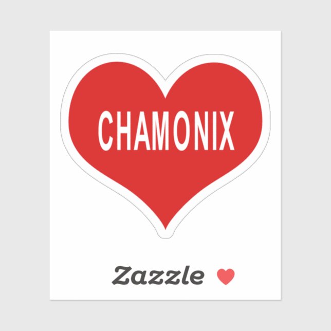 CHAMONIX Red Love Heart Vinyl Sticker (Sheet)