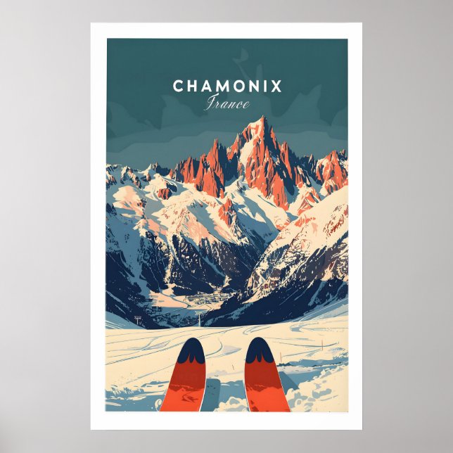 Chamonix Ski Poster 1 (Front)