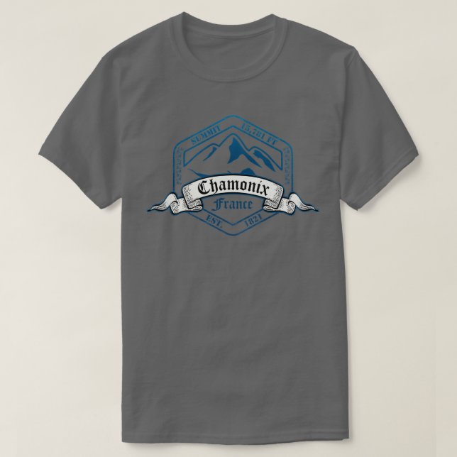 Chamonix Ski Resort France Copy T-Shirt (Design Front)
