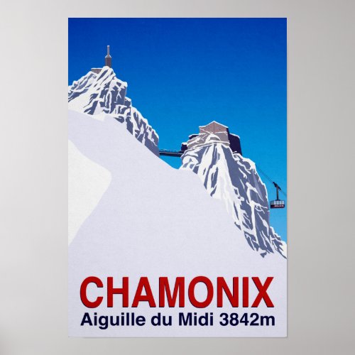 Chamonix Ski Resort France Poster
