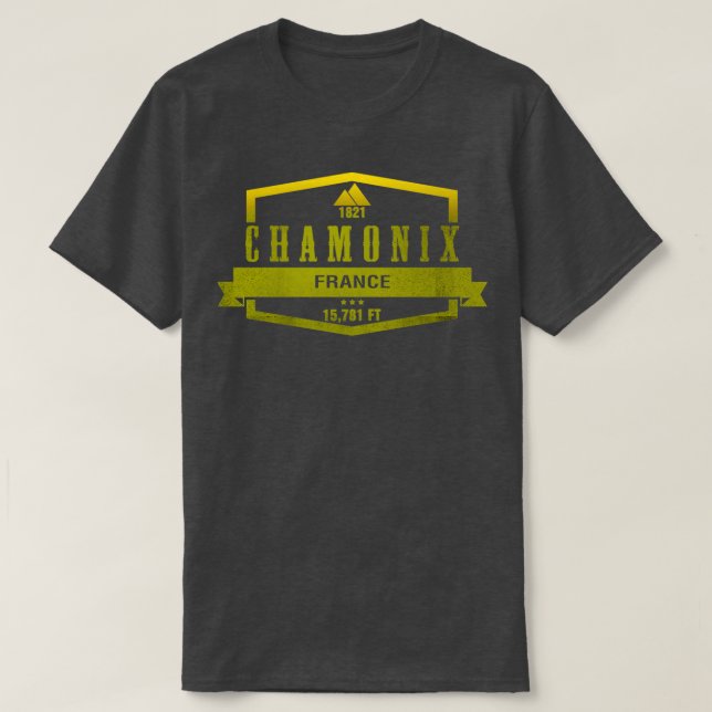 Chamonix Ski Resort France T-Shirt (Design Front)