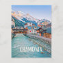 Chamonix Ski Resort Postcard