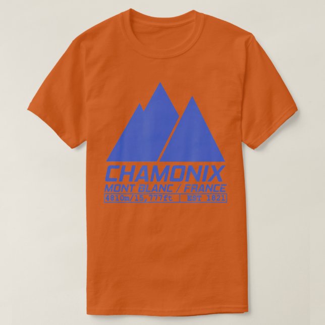 Chamonix Ski Resort  Skiing Mont Blanc France  T-Shirt (Design Front)