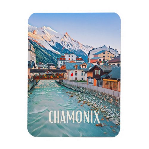 Chamonix Station de ski  Magnet