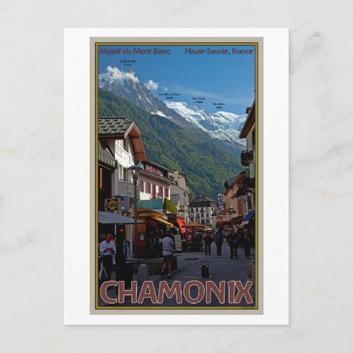 Chamonix Town Postcard