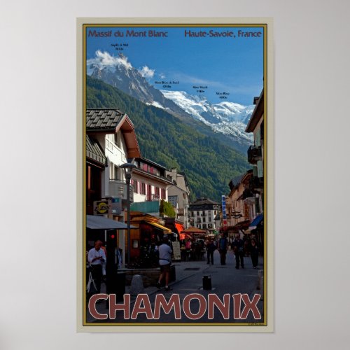 Chamonix Town Poster
