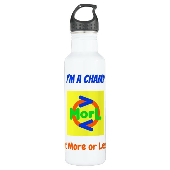 Champ at More or Less iOS App Game Stainless Steel Water Bottle