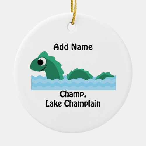 Champ Lake Champlain Ceramic Ornament
