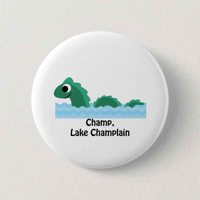 Champ, Lake Champlain Pinback Button (Front)