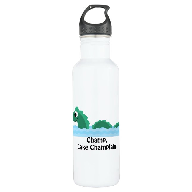 Champ, Lake Champlain Stainless Steel Water Bottle (Front)