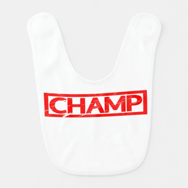 Champ Stamp Baby Bib (Front)