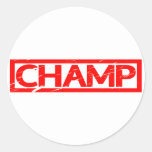 Champ Stamp Classic Round Sticker