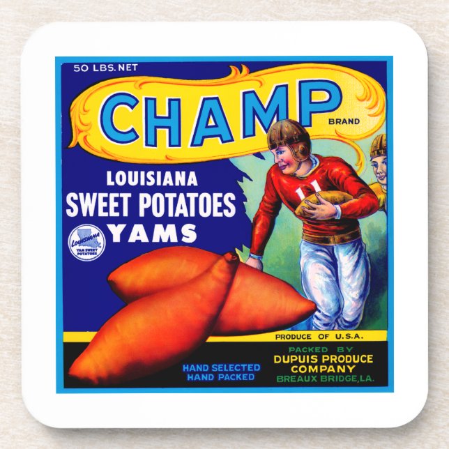 Champ Sweet Potatoes  Beverage Coaster (Front)