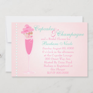 Champage, Cupcakes & Pearls Invitation