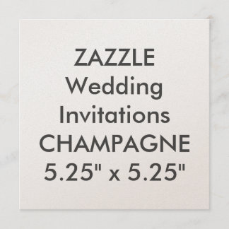 CHAMPAGNE 110lb 5.25" Square Wedding Invitations