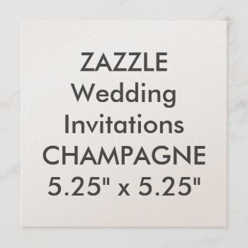 Champagne 110lb 5.25" Square Wedding Invitations by ZazzleWeddingBlanks at Zazzle