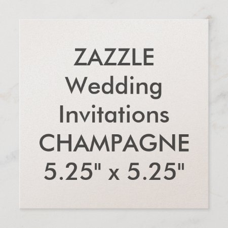 Champagne 110lb 5.25" Square Wedding Invitations