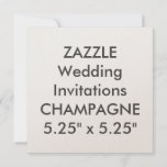 Champagne 110lb 5.25&quot; Square Wedding Invitations at Zazzle