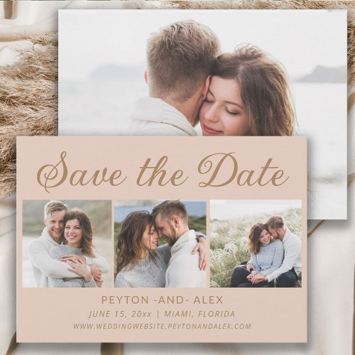 Champagne 4_Photo 2_Sided Wedding Save Date  Save The Date