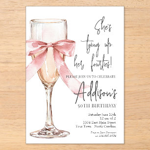 Champagne 50th Birthday Party Invitation