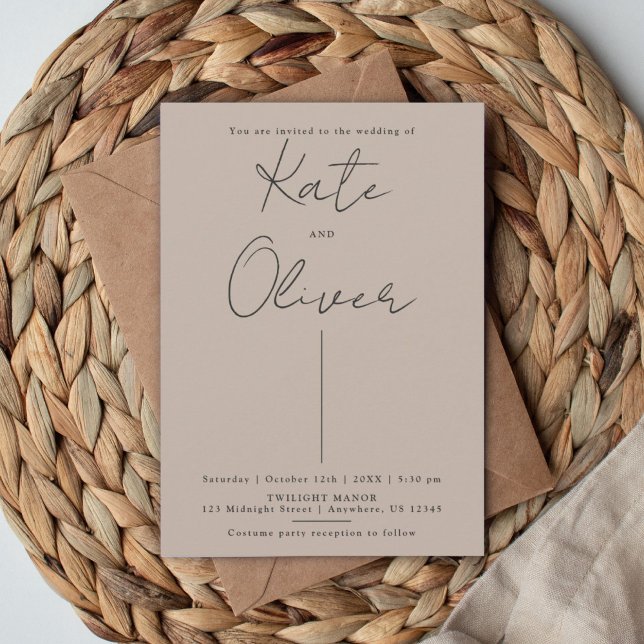 Champagne and Black Wedding Invitation  (Creator Uploaded)