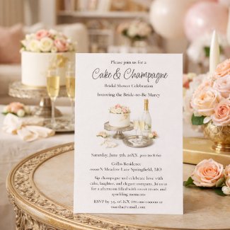 Champagne and Cake Bridal Shower