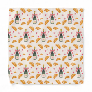 Champagne and Croissants Bandana