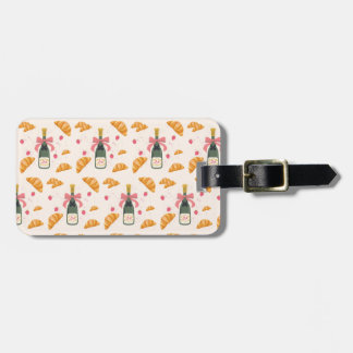 Champagne and Croissants Luggage Tag