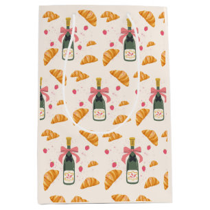 Champagne and Croissants Medium Gift Bag