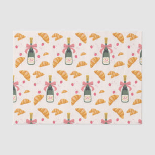 Champagne and Croissants Tissue Paper