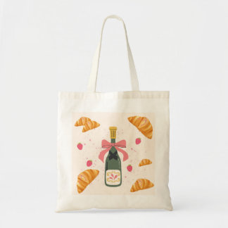 Champagne and Croissants Tote Bag