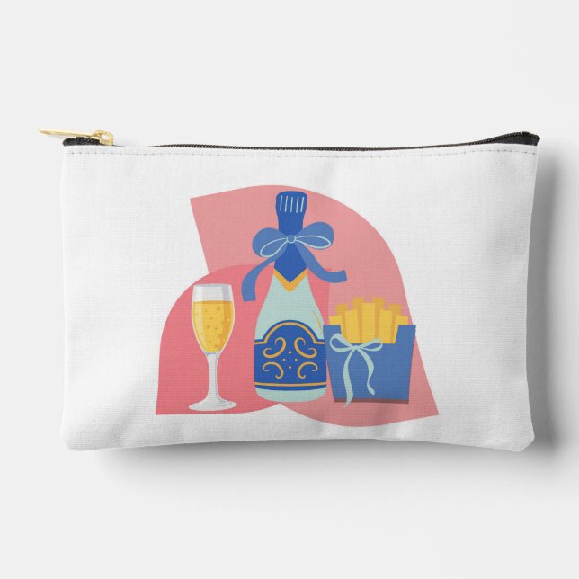 Champagne and Fries Accessory Pouch (Front)