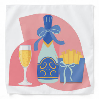 Champagne and Fries Bandana