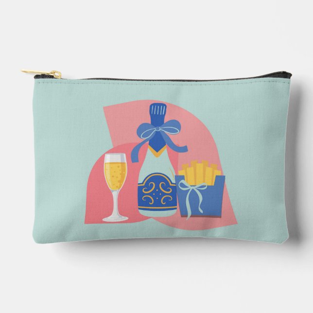 Champagne and Fries Bougie Accessory Pouch (Front)