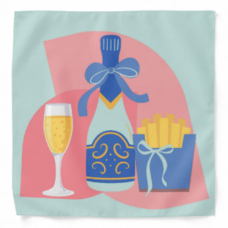 Champagne and Fries Bougie Bandana