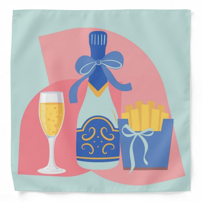   Champagne and Fries Bougie Bandana (Front)