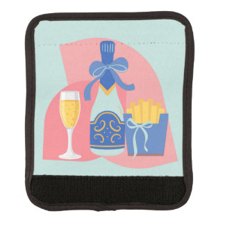 Champagne and Fries Bougie Luggage Handle Wrap