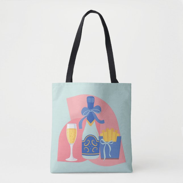 Champagne and Fries Bougie Tote Bag (Front)
