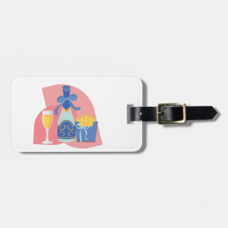 Champagne and Fries Luggage Tag