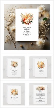 Champagne and Ivory Floral Wedding