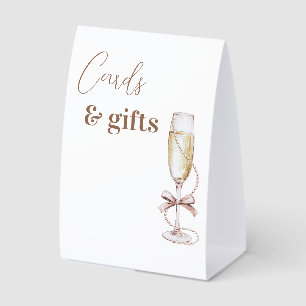 Champagne and Pearls Cards and Gifts Sign
