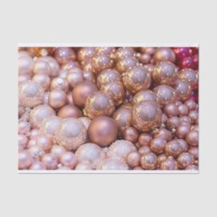 Champagne and Pink Christmas  Bulb Tissue Paper