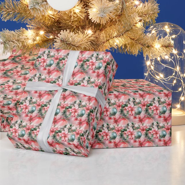 Champagne and Pistachio: A Fusion of Pink Wrapping Paper (Holidays)
